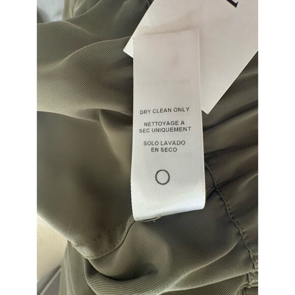 Frame Pintuck Bomber Women’s Small Army Green Zip Up - Picture 10 of 13